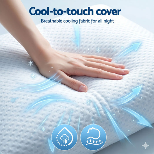 RoomSense Adjustable Shredded Gel Memory Foam Pillow - 72 x 50 x 15cm
