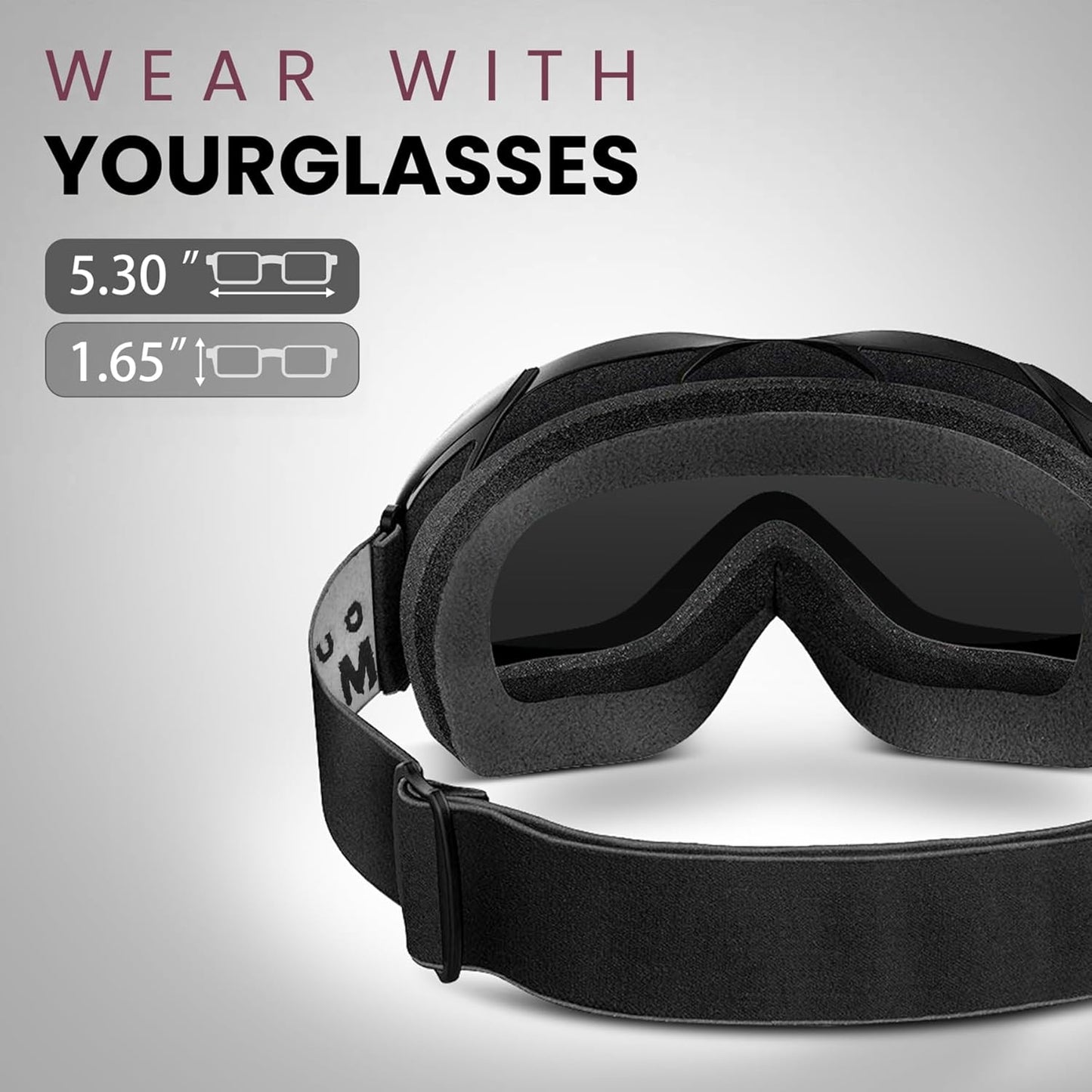 OutdoorMaster Ski Goggles OTG - Black/Blue
