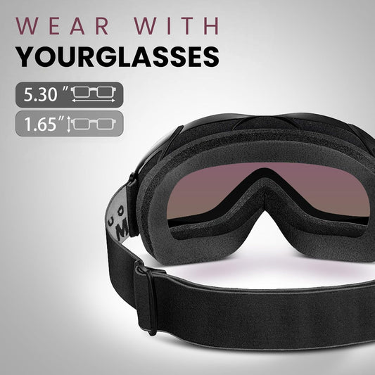 OutdoorMaster Ski Goggles OTG - Black/Grey