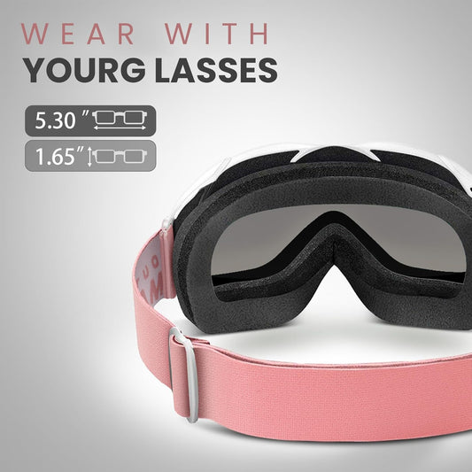 OutdoorMaster Ski Goggles OTG - White/Grey