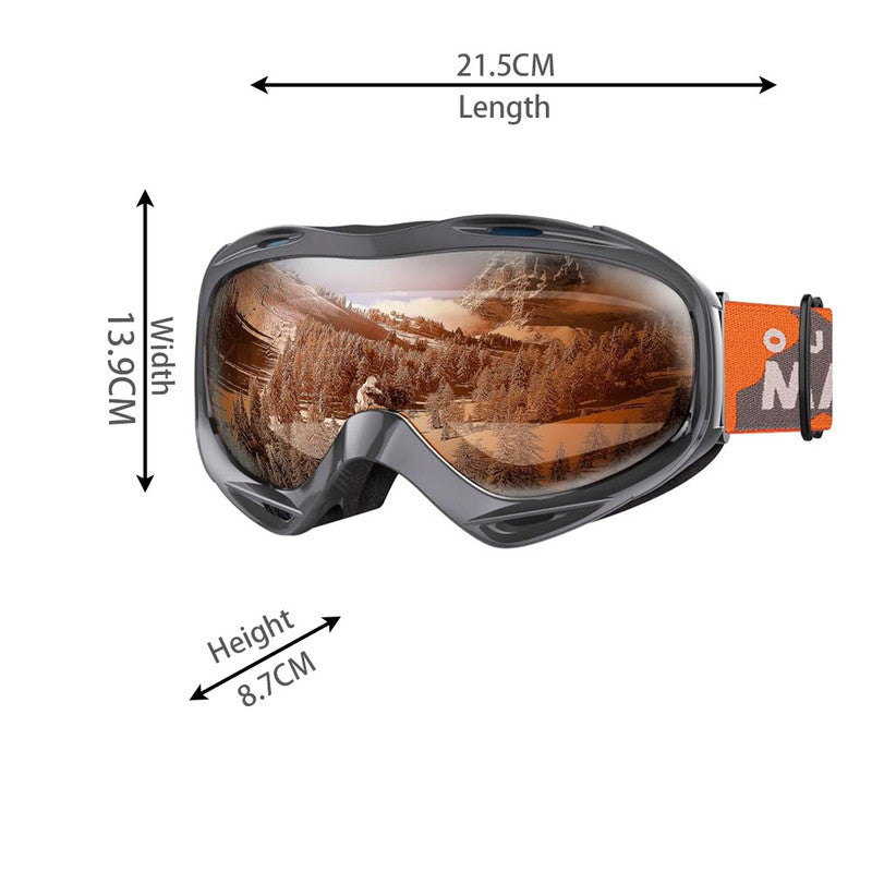 OutdoorMaster Ski Goggles OTG - Purple/Orange