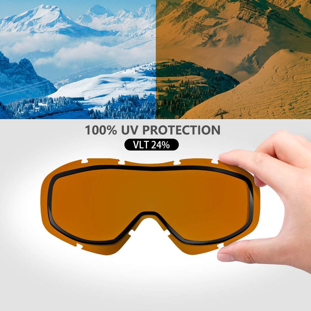OutdoorMaster Ski Goggles OTG - Purple/Orange