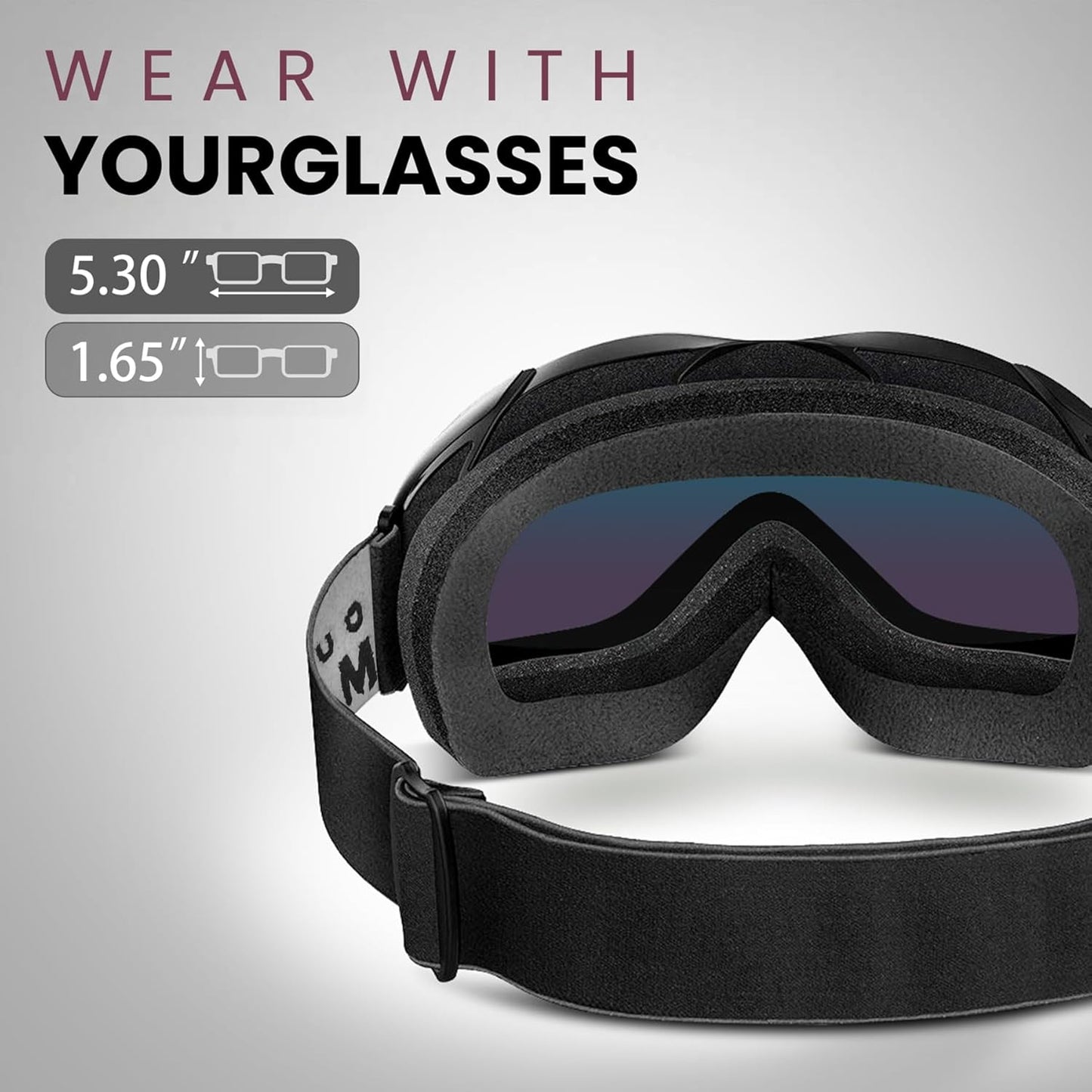 OutdoorMaster Ski Goggles OTG - Black/Grey