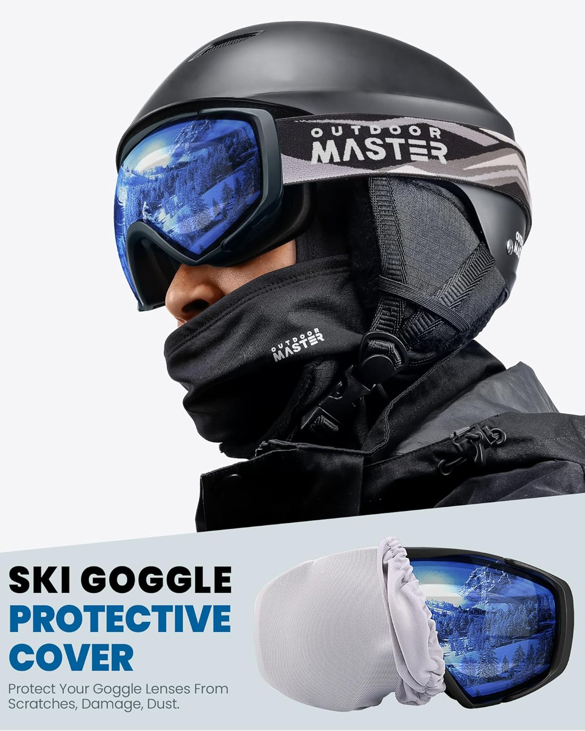 OutdoorMaster Ski Goggles OTG - Black