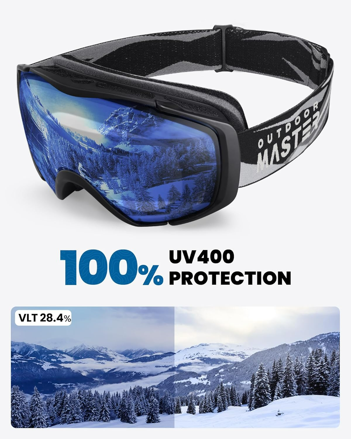 OutdoorMaster Ski Goggles OTG - Black