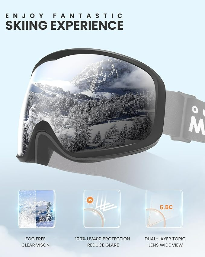 OutdoorMaster Ski Goggles OTG - Black