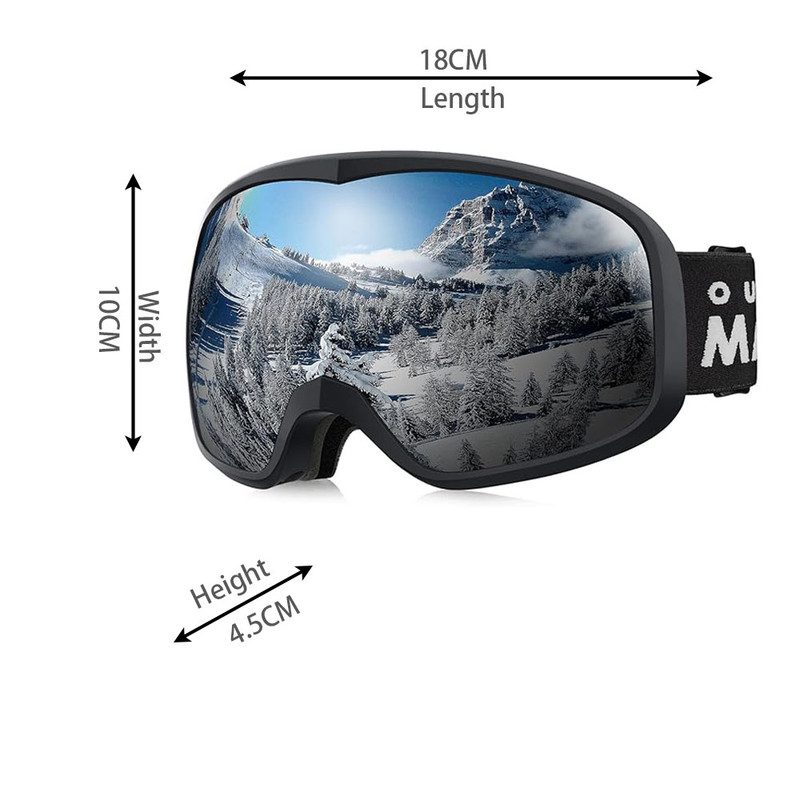 OutdoorMaster Ski Goggles OTG - Black
