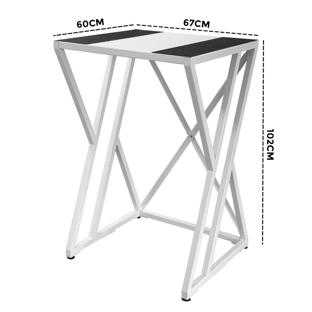 White Space-Saving Dryer & Washer Shelf