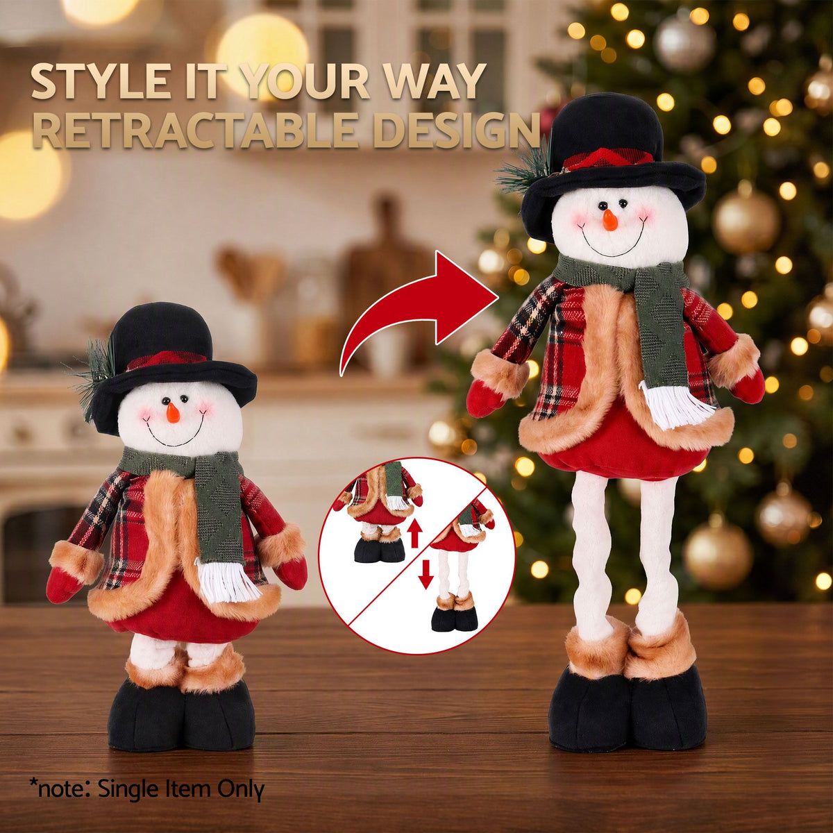 Jingle Jollys Christmas Snowman Ornament - 40-56cm