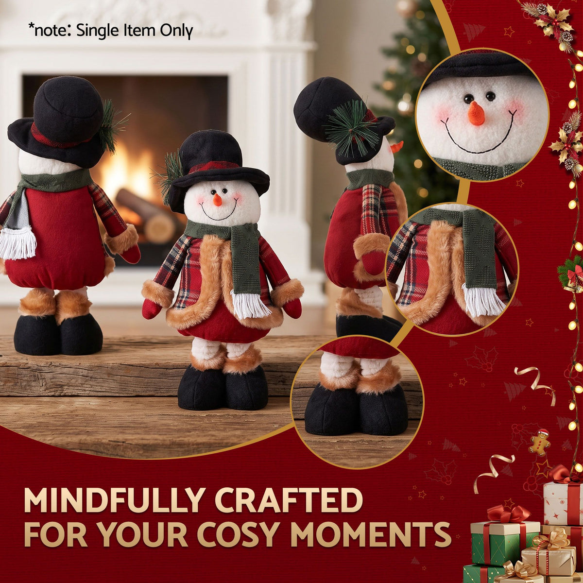Jingle Jollys Christmas Snowman Ornament - 40-56cm