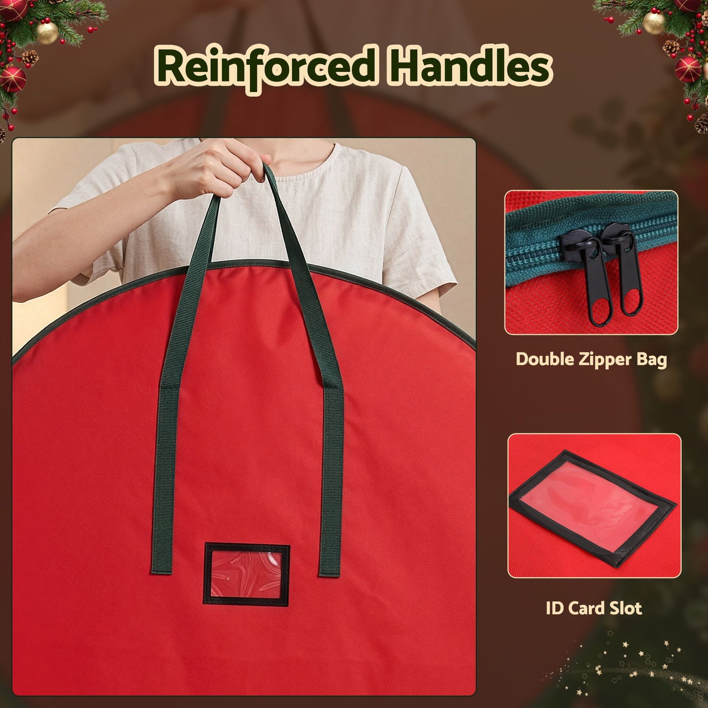 Jingle Jollys Christmas Garland & Wreath Storage Bag