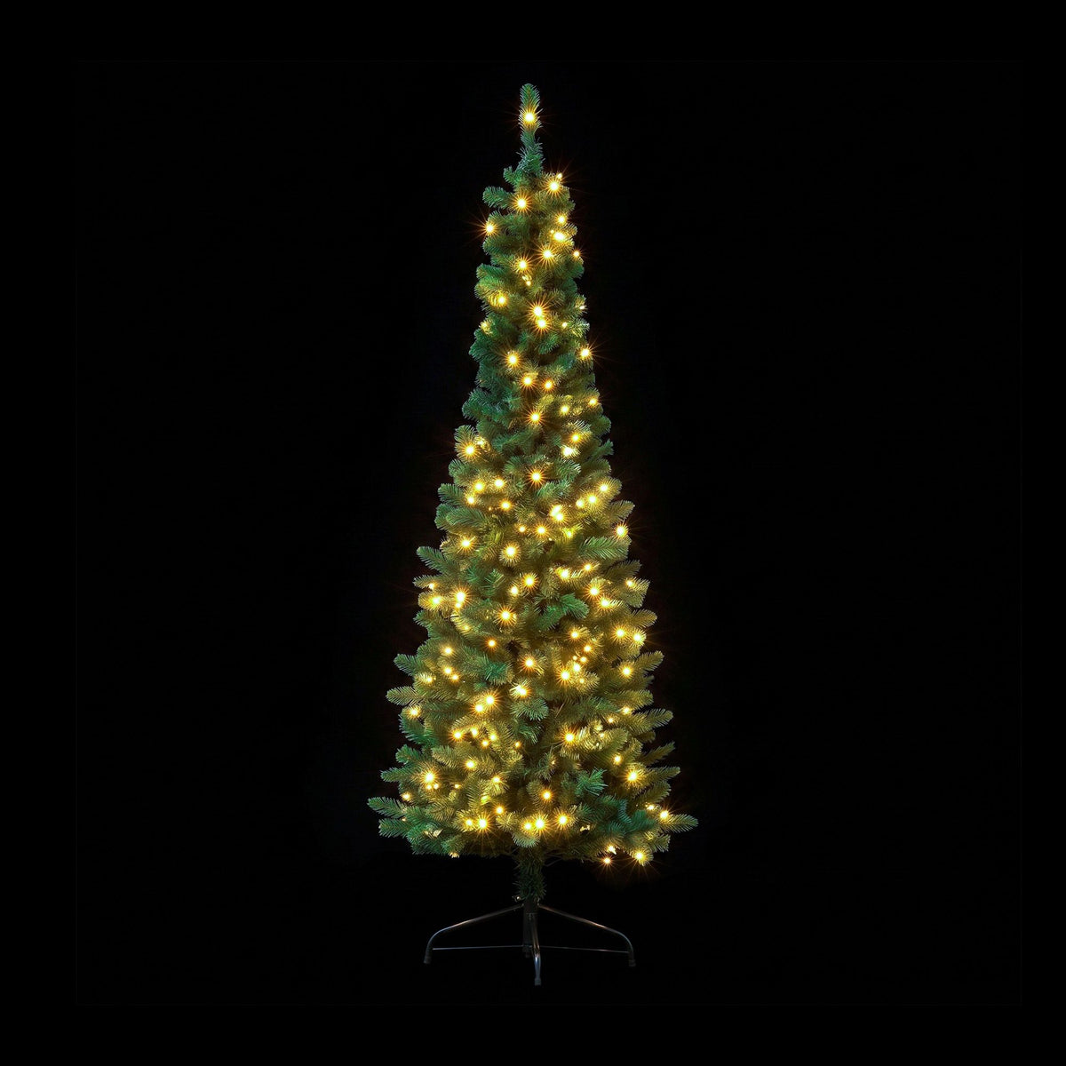 Jingle Jollys Pre-Lit Slim Christmas Tree - 2.4m
