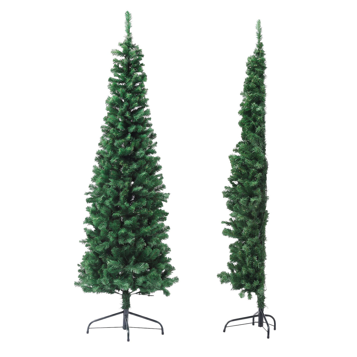 Jingle Jollys Pre-Lit Slim Christmas Tree - 2.4m