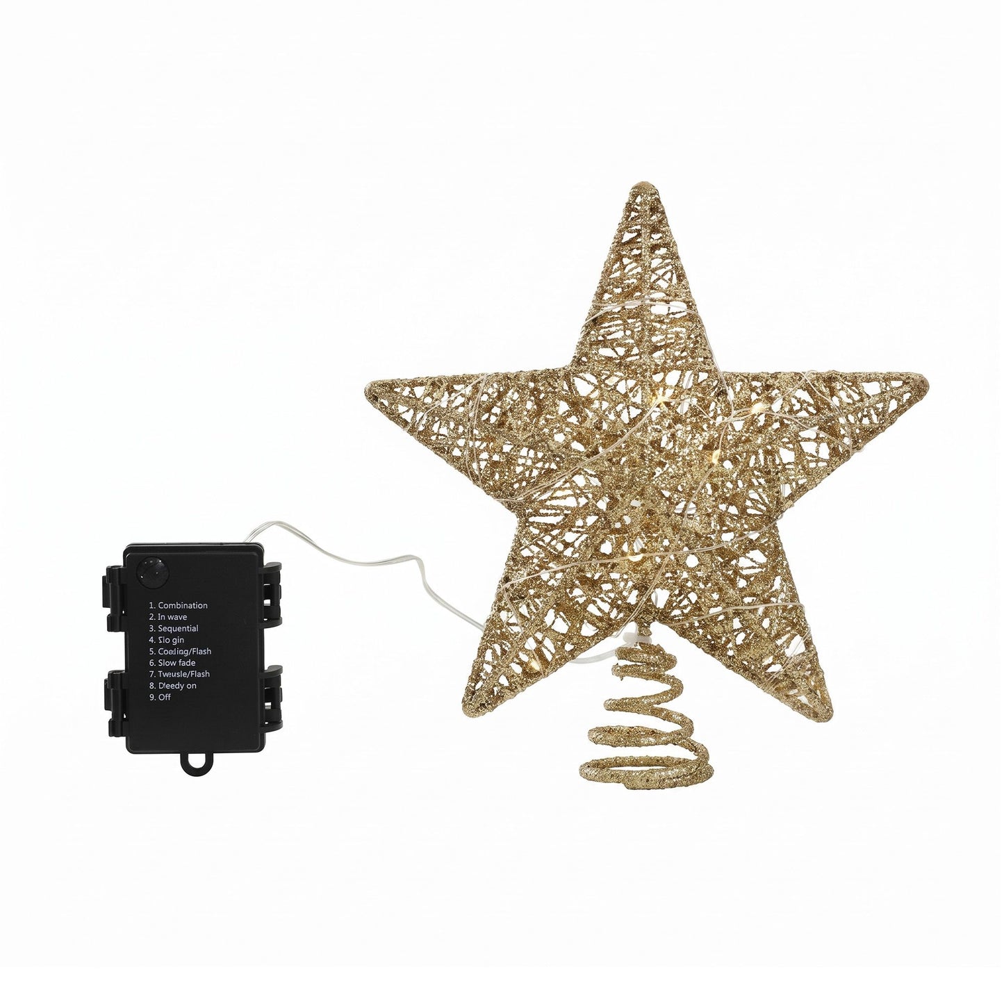 Jingle Jollys 3D Christmas Tree Topper - Star with 20 LEDs