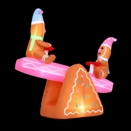 Jingle Jollys Inflatable Christmas Seesaw - 1.8m