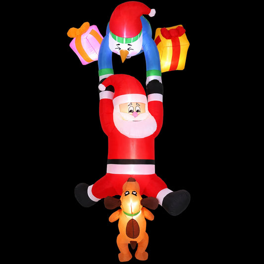 Jingle Jollys Inflatable Climbing Santa - 3.5m