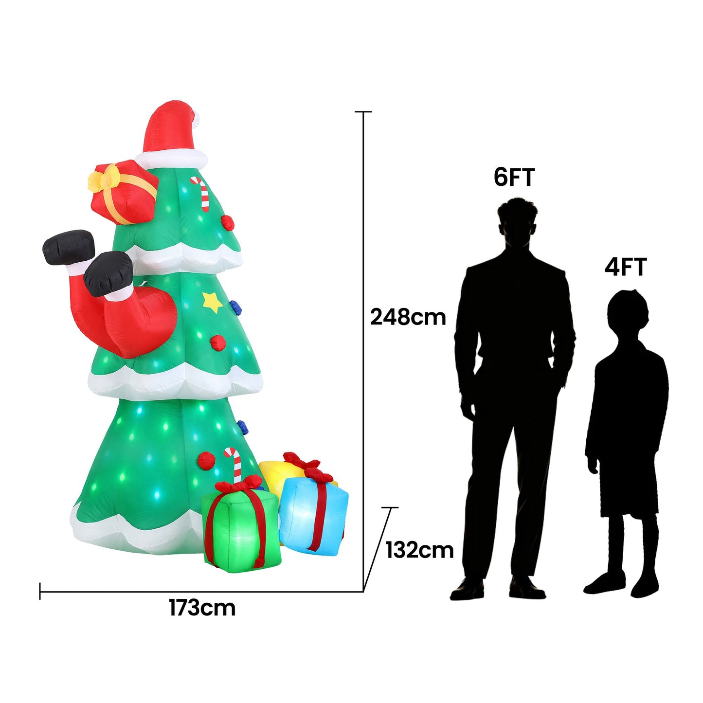 Jingle Jollys Inflatable Christmas Tree - 2.5m