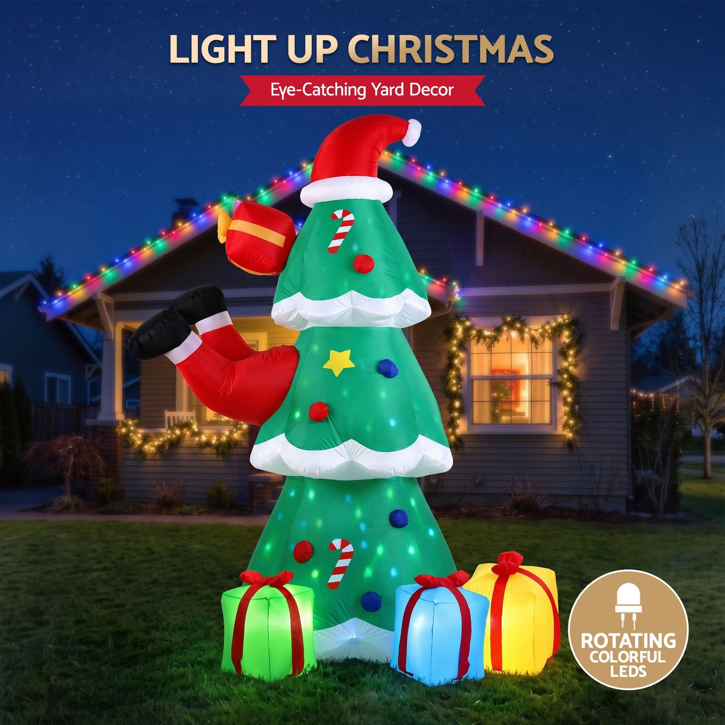 Jingle Jollys Inflatable Christmas Tree - 2.5m