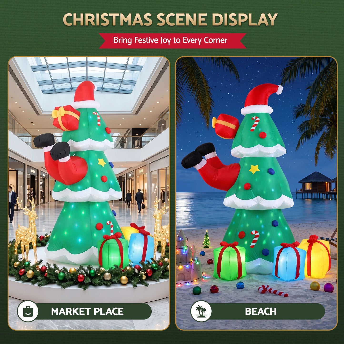 Jingle Jollys Inflatable Christmas Tree - 2.5m