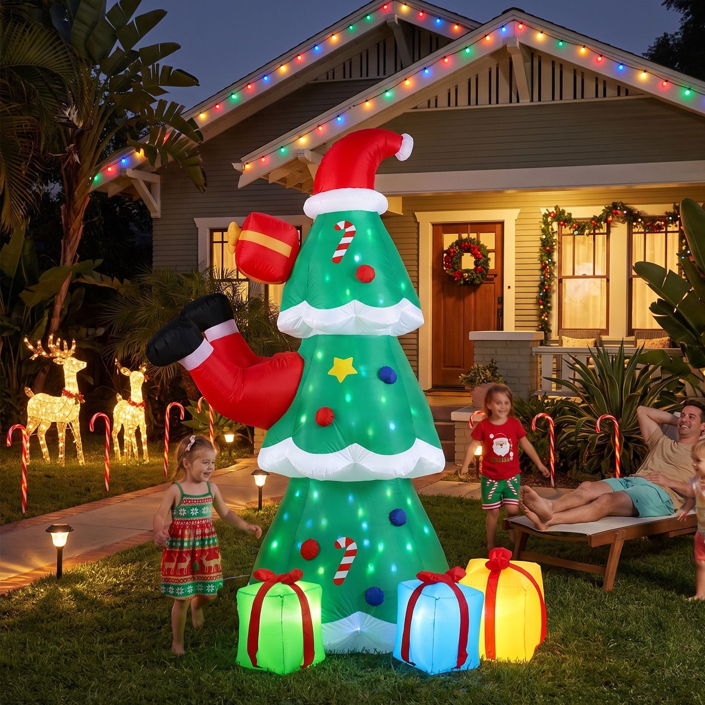Jingle Jollys Inflatable Christmas Tree - 2.5m
