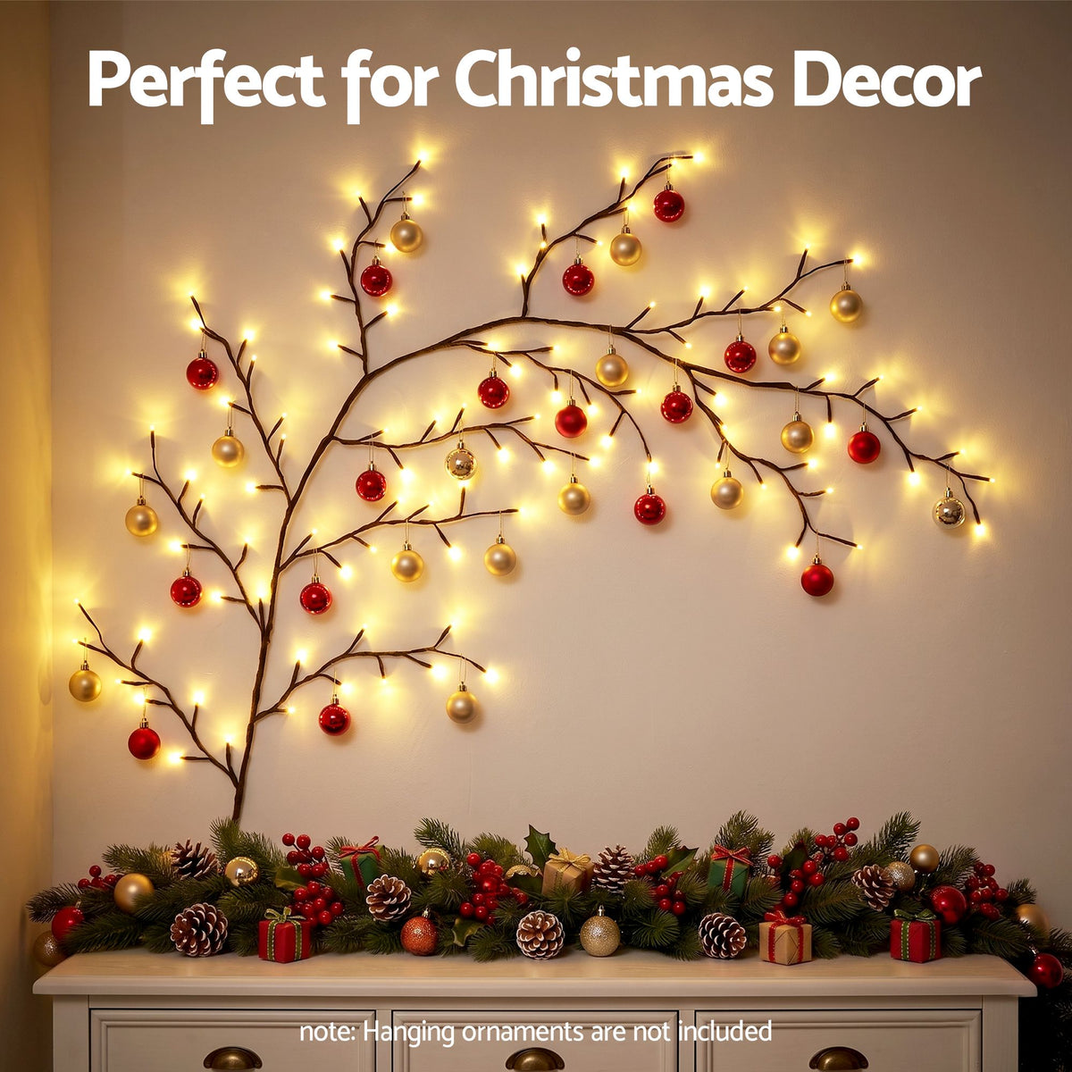 Jingle Jollys LED Christmas Willow Branch - 1.8m