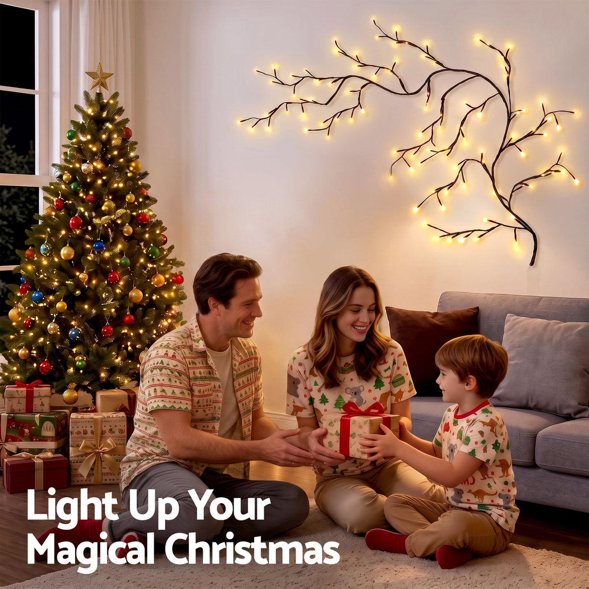 Jingle Jollys LED Christmas Willow Branch - 1.8m