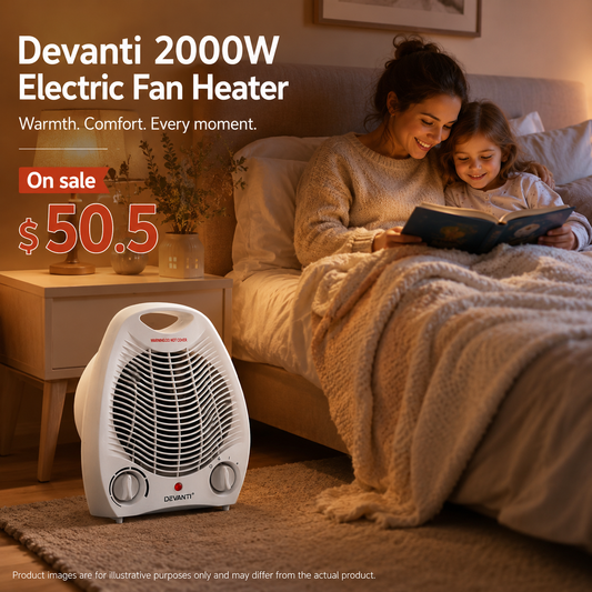 Devanti 2000W Electric Fan Heater