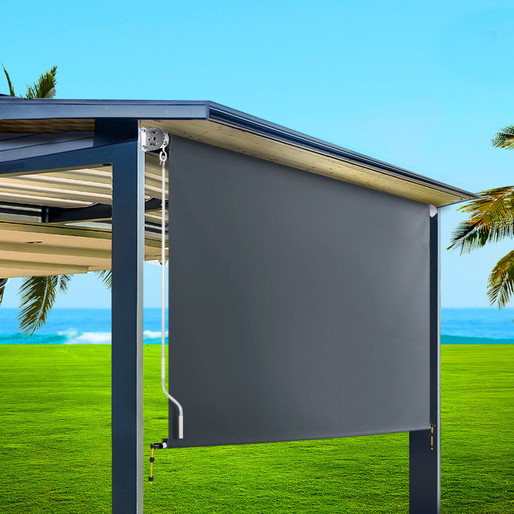 Instahut Outdoor Roller Blind 2.1 x 2.5m Retractable