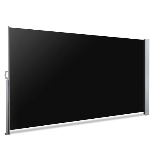 Instahut 2x3m Black Retractable Side Awning