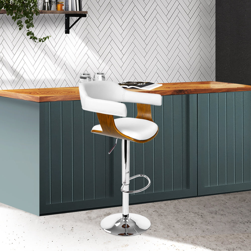 Artiss Wooden PU Leather Bar Stool