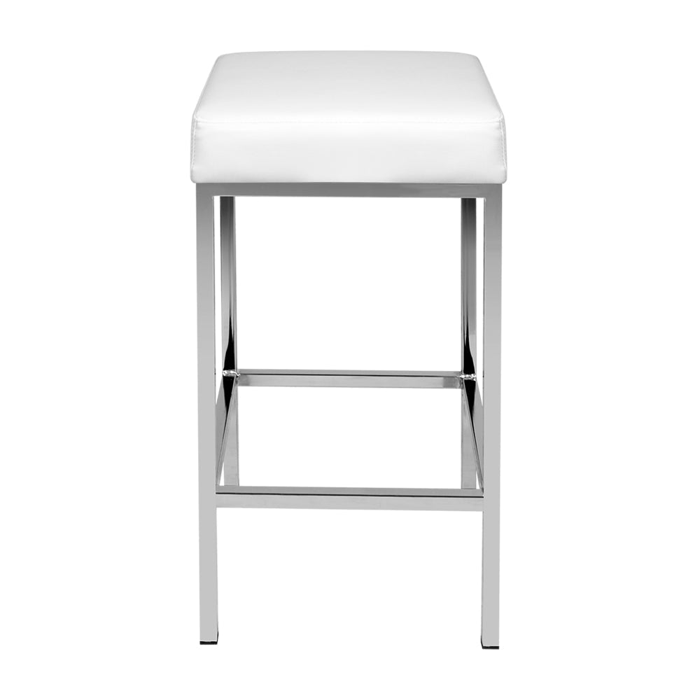 Artiss Set of 2 PU Leather Backless Bar Stools