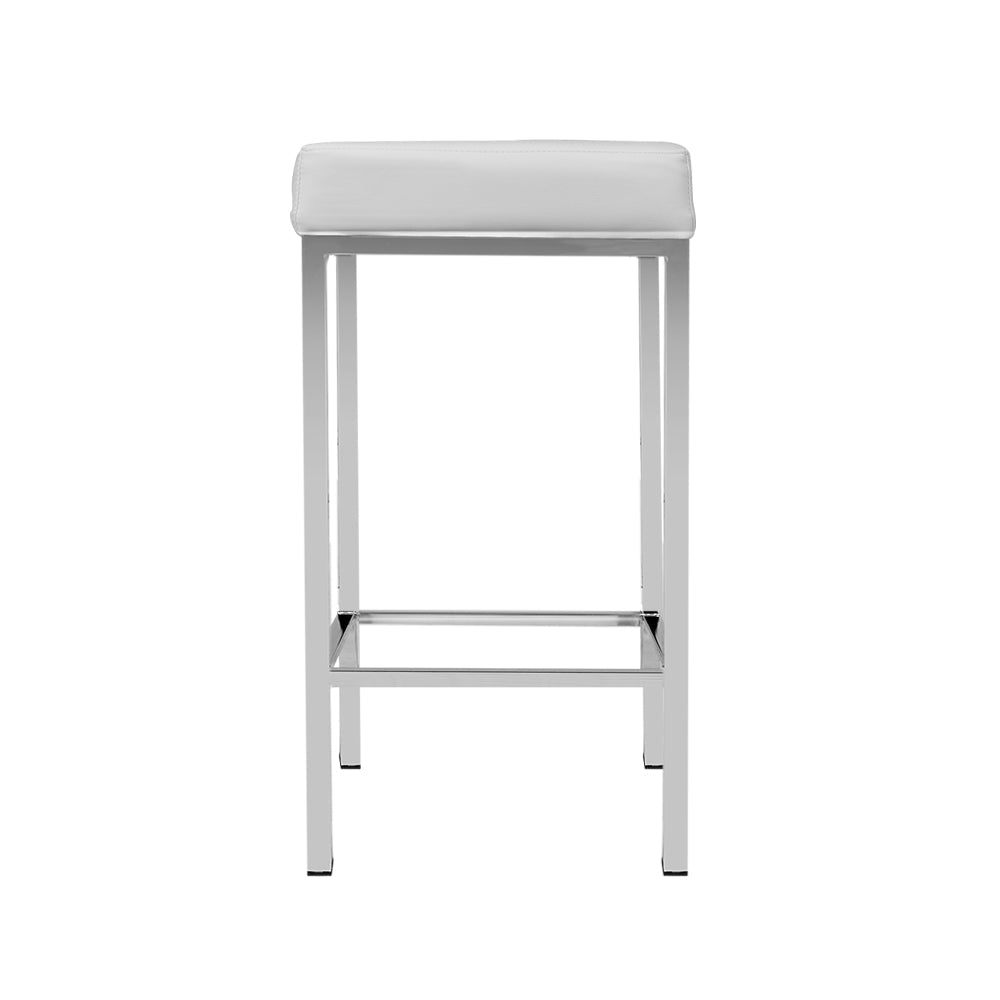 Artiss Set of 2 PU Leather Backless Bar Stools