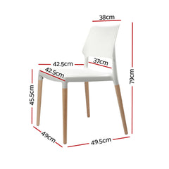 Artiss Set of 4 Wooden Stackable Dining Chairs