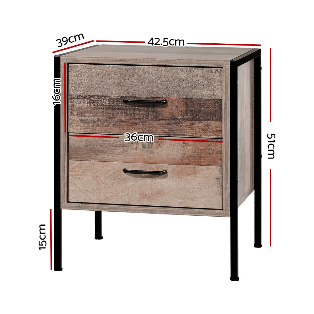 Artiss Bedside Table Drawers Nightstand