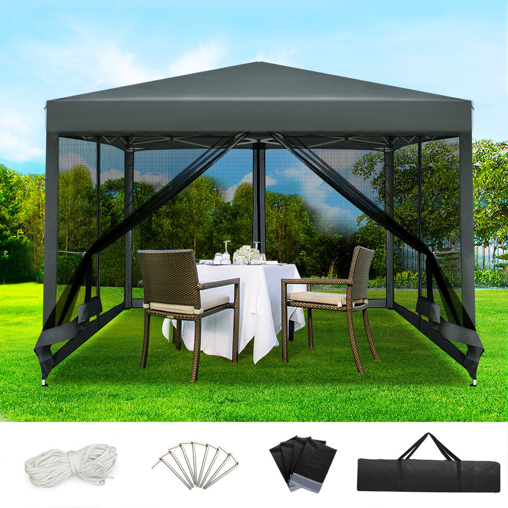 Instahut 3x3m Grey Pop Up Gazebo