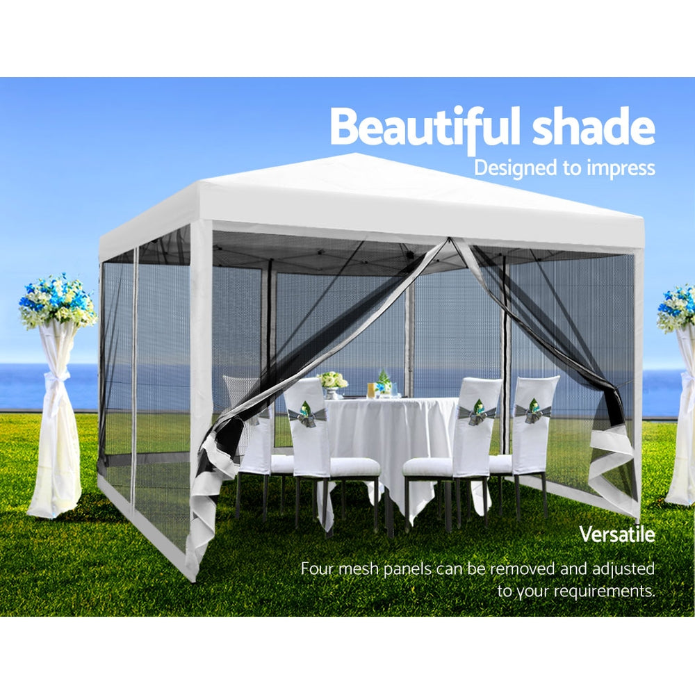 Instahut 3x3m White Pop Up Gazebo