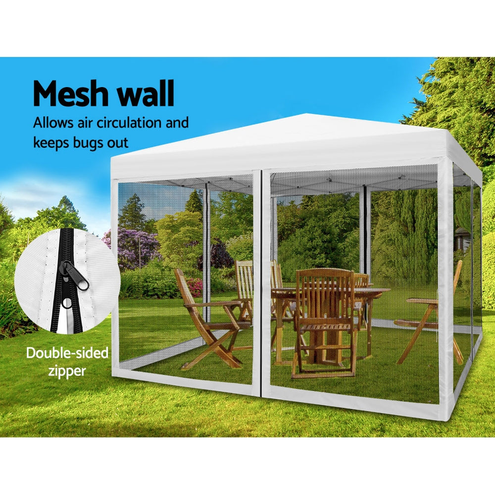 Instahut 3x3m White Pop Up Gazebo
