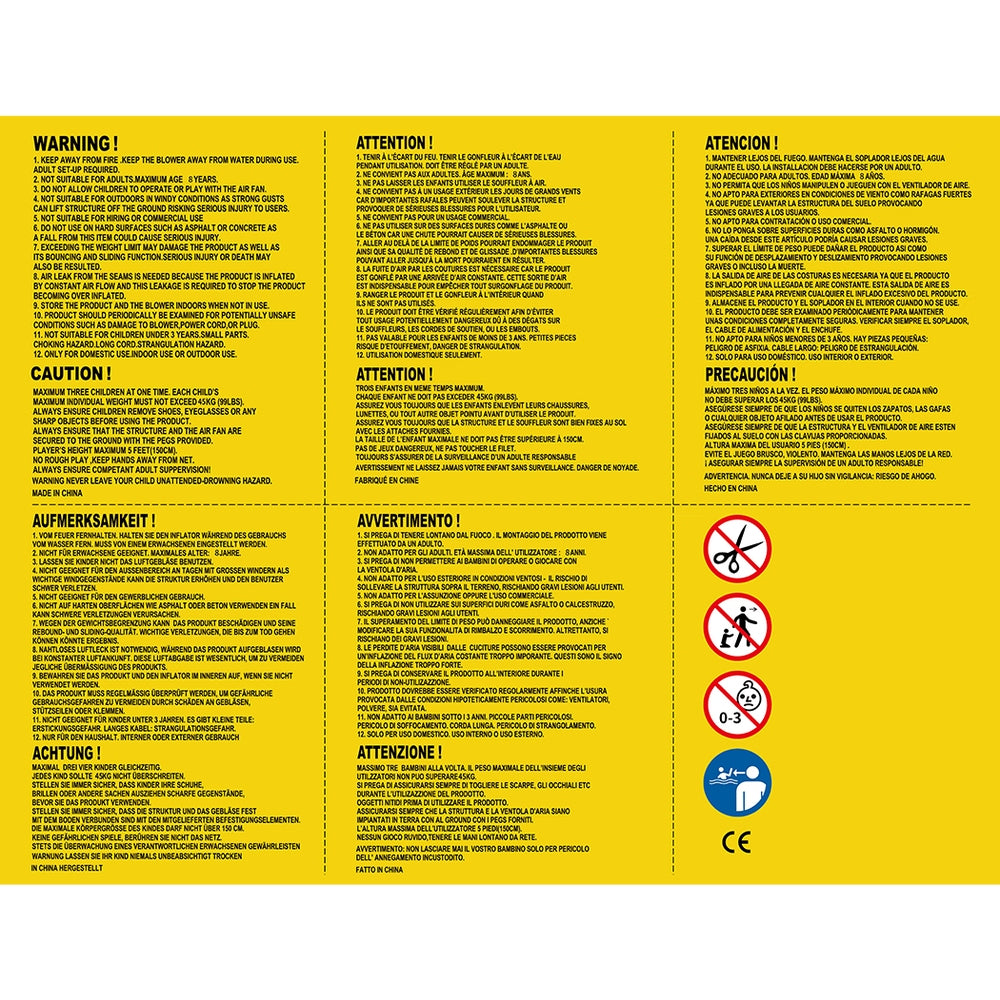 Inflatable Water Slide Kids Jumping Castle Splash Toy Outdoor Park