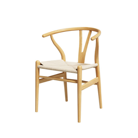 Artiss Wishbone Dining Chair with Rattan Seat