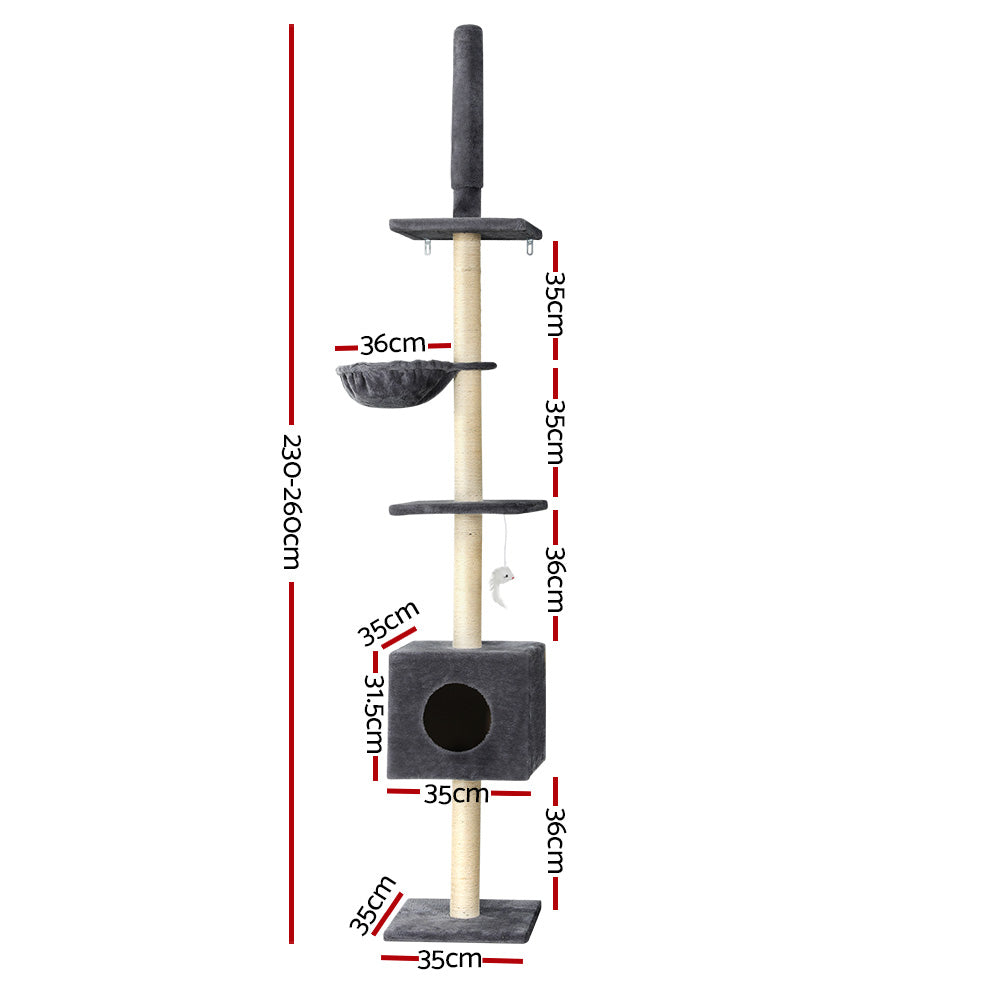i.Pet 260cm Floor-to-Ceiling Cat Tree
