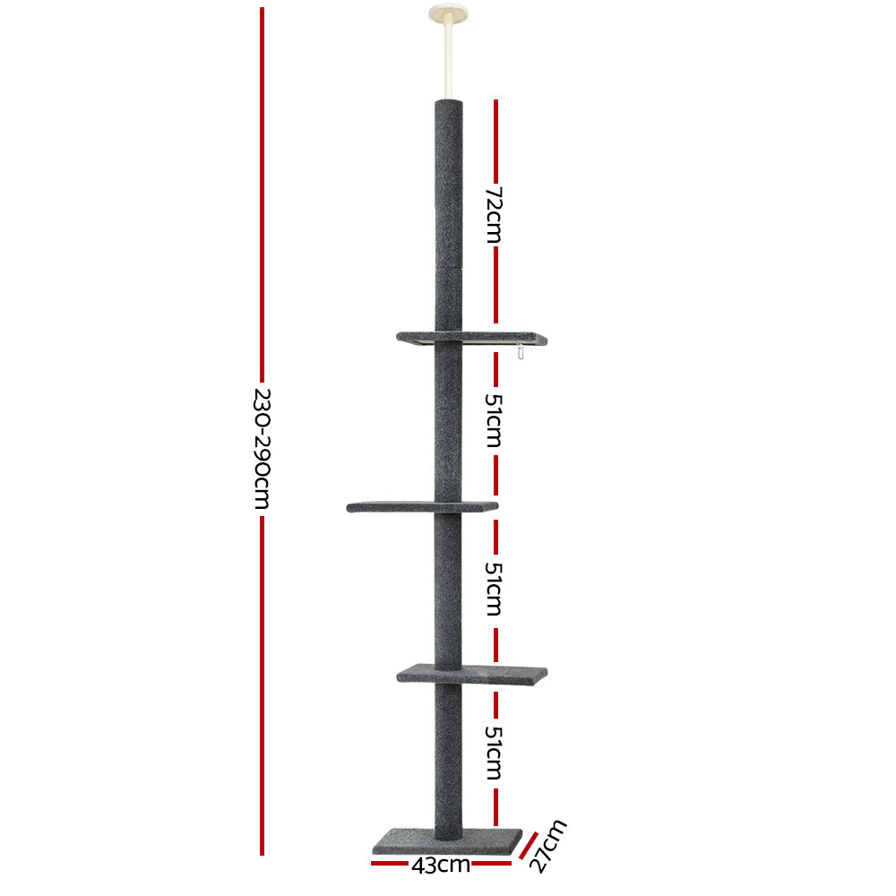 i.Pet 290cm Floor-to-Ceiling Cat Tree
