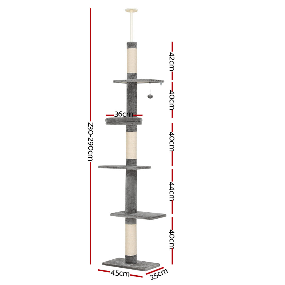 i.Pet 290cm Floor-to-Ceiling Cat Tree