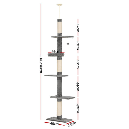 i.Pet 290cm Floor-to-Ceiling Cat Tree