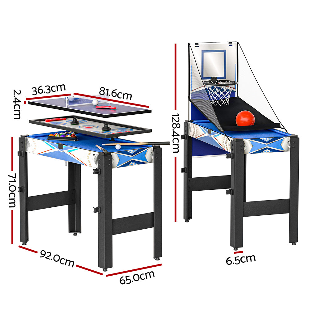 Amazing 5-In-1 Games Table Pool Table Tennis Air Hockey Basketball Arcade Archery Gift