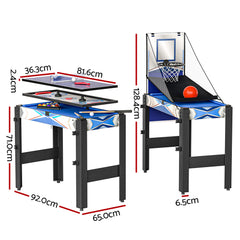 Amazing 5-In-1 Games Table Pool Table Tennis Air Hockey Basketball Arcade Archery Gift