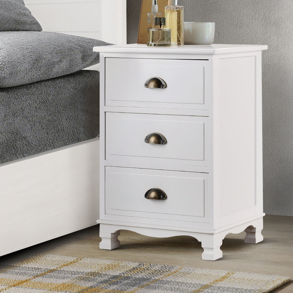 Artiss Vintage Bedside Table Chest Storage