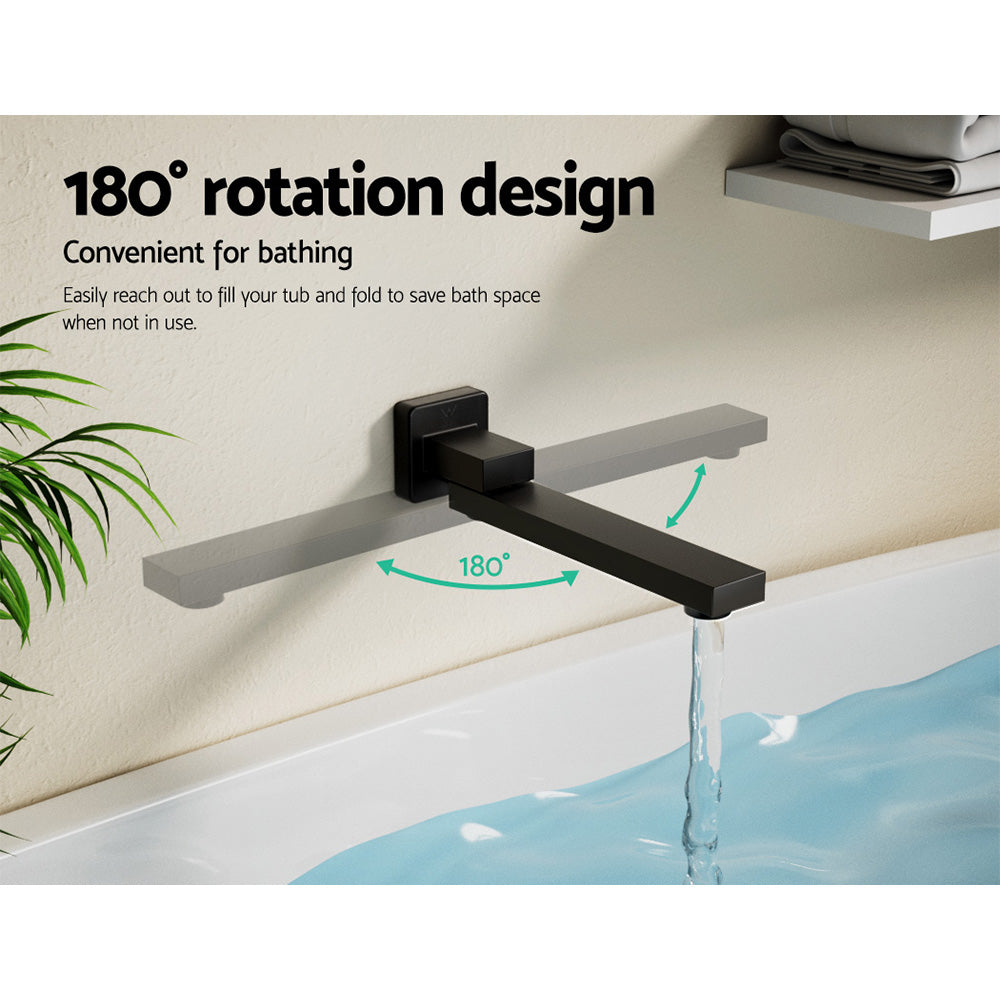 Cefito Bath Spout Water Outlet Swivel Black