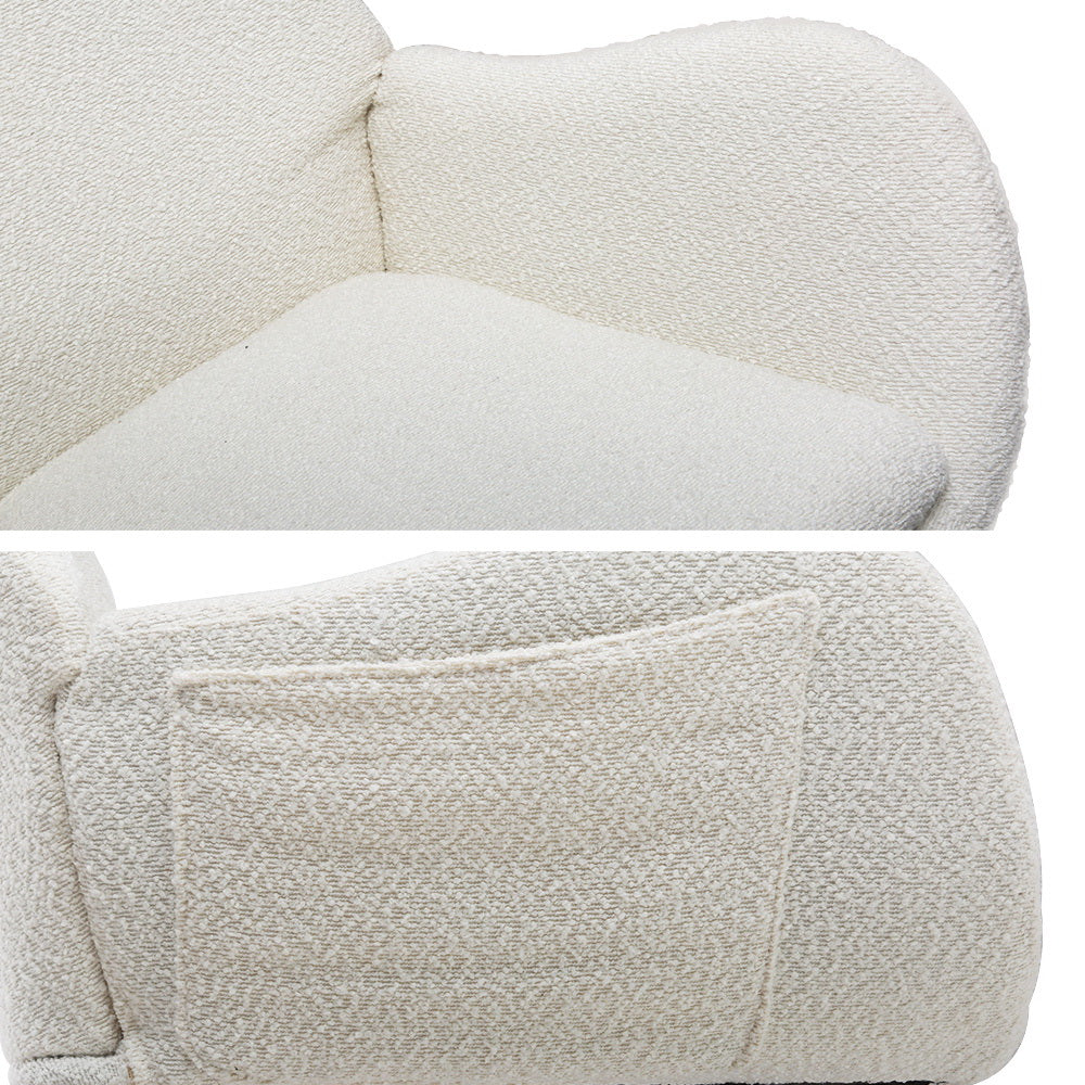 Artiss Boucle Rocking Armchair - White