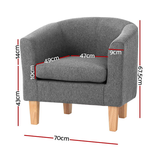 Artiss Abby Fabric Armchair