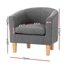 Artiss Abby Fabric Armchair